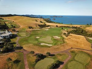 Kauri Cliffs 18th Aerial Back